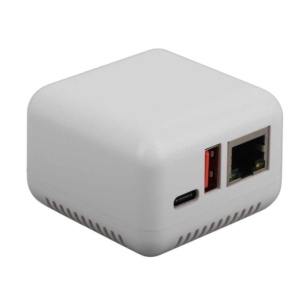 USB 2.0 Network Print Server, 5V LAN Print Share Server Adapter, Print Server for Android iOS, USB Printers, Linux 3.4 100?240V (US Plug 100?240V)