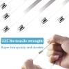 100Pcs Metal Heavy Steel Cable Tie Tool 304 Stainless Steel 0.18 x 0.01 x 10.63in Metal Tie Wrap Kit Self Locking Metal Steel For Vehicles,Farms view 2