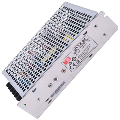Mean Well 50W Single Output DC-DC Converter 12V to 24V 2.1A Power Supply SD-50C-24 with Short Circuit Protection