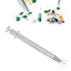 Jewelry Holder Pickup Tool, 4 Claws Prong Tweezers Catcher Grabber, Stainless Steel Prong Pick up Tweezers, for Grabber Jewelry Making Four Claws Claws, Ball Grabber Piercing Ball Grabber Tool view 2