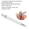 Jewelry Holder Pickup Tool, 4 Claws Prong Tweezers Catcher Grabber, Stainless Steel Prong Pick up Tweezers, for Grabber Jewelry Making Four Claws Claws, Ball Grabber Piercing Ball Grabber Tool view 4