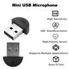 Portable USB Mini Studio Speech Microphone Recording Audio MIC Adapter for Computer PC Laptop Mini USB Microphone Black Noise Cancelling Condenser Mic for Podcasting Streaming Gaming Voice Calls view 2