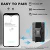 Bluetooth Wallet with tracker for Men, Smart Pop Up Card Holder Wallet Slim Card Case in Leather with Cash Strap (Carbon Black) view 4