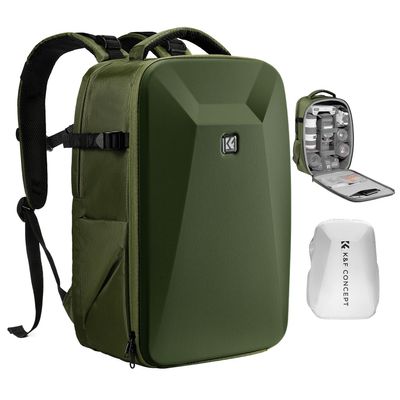 K&F CONCEPT Camera Backpack,Hardshell Photography DSLR Camera Bag with 15-15.6 Inch Laptop Compartment Hard Shell Camera Case Compatible with Canon/Nikon/Sony/DJI Mavic Drone