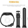 2 Pack Waterproof Band Compatible with Garmin Forerunner 45 Watch Band, Soft Silicone Sport Replacement Watch Band for Women Men (Black/Green) view 4