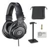 Audio-Technica ATH-M30x Professional Monitor Headphones | Black Bundled with Over The Ear Headphones Stand + Cleaning Cloth (3 Items) view 1