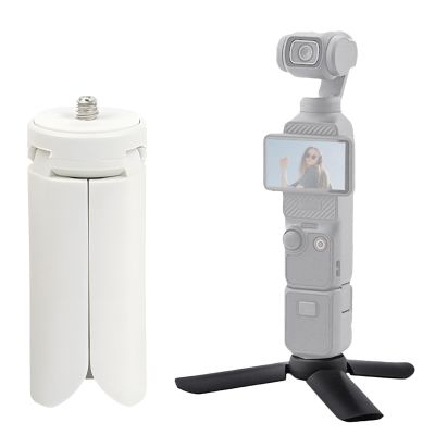 TYUANDOUER Pocket 3 Mini Tripod for DJI Osmo Pocket 3 2 1, Compact Foldable Vlog Tripod for DJI OM 4/Action 3 4/GoPro Hero 12 11/for Insta360 X4/for Instax Mini PAL with 1/4 Inch Screw - White