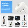 TYUANDOUER Pocket 3 Mini Tripod for DJI Osmo Pocket 3 2 1, Compact Foldable Vlog Tripod for DJI OM 4/Action 3 4/GoPro Hero 12 11/for Insta360 X4/for Instax Mini PAL with 1/4 Inch Screw - White view 2