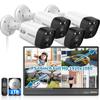OOSSXX (All-in-One 16" IPS 8MP Monitor) 2-Way Audio PoE Outdoor Home Security Camera System Wired Outdoor Video Surveillance IP Cameras System view 1
