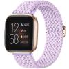 Maledan Compatible with Versa 2 Bands and Versa Bands for Women Men, Braided Soft Stretchy Bracelet Sport Straps for Versa 2/ Lite/SE/Versa Strap Accessory, Lavender view 1