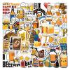 110Pcs Funny Beer Stickers for Adults Man, Vinyl Waterproof Cute Cup Stickers for Water Bottles Beer Glass Luggage, Eikecy Cartoon Stickers Gifts for Boy Friend Husband view 1