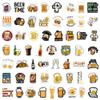 110Pcs Funny Beer Stickers for Adults Man, Vinyl Waterproof Cute Cup Stickers for Water Bottles Beer Glass Luggage, Eikecy Cartoon Stickers Gifts for Boy Friend Husband view 3