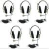 DirectNine Basics 3066-USB CT Pack of 5 Deluxe Over-Ear Stereo Headset, Beige; Gooseneck Microphone; USB Plug; 6-foot Long 2-layered Cut-and-chew-resistant Cord; Adjustable Headband; Noise-reducing Ear-cups view 1