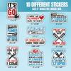 10pcs Plumber Sticker Sheet, Funny and Cute Vinyl Decals for Plumbers, Tradesmen, and Tool Lovers, Waterproof, UV-Resistant, for Laptop, Water Bottle, Toolbox, Journal, Notebook, Phone Case view 2