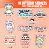 10pcs Video Game Sticker Sheet, Funny and Cute Vinyl Decals for Gamers, Streamers, and Tech Fans, Waterproof, UV-Resistant, for Laptop, Water Bottle, Console, Journal, Notebook, Phone Case view 2