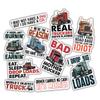10pcs Truck Driver Sticker Sheet, Funny Vinyl Decals for Long Haul Drivers, Semi Truck Fans, and Road Lover, Waterproof, UV-Resistant, for Laptop, Water Bottle, Journal, Notebook, Phone Case view 1