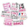 10pcs Dance Sticker Sheet, Cute Vinyl Decals for Dancers, Instructors, and Dance Lover, Waterproof, UV-Resistant, for Laptop, Water Bottle, Journal, Notebook, Mirror, Phone Case view 1