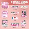 10pcs Dance Sticker Sheet, Cute Vinyl Decals for Dancers, Instructors, and Dance Lover, Waterproof, UV-Resistant, for Laptop, Water Bottle, Journal, Notebook, Mirror, Phone Case view 2