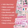 10pcs Dance Sticker Sheet, Cute Vinyl Decals for Dancers, Instructors, and Dance Lover, Waterproof, UV-Resistant, for Laptop, Water Bottle, Journal, Notebook, Mirror, Phone Case view 3