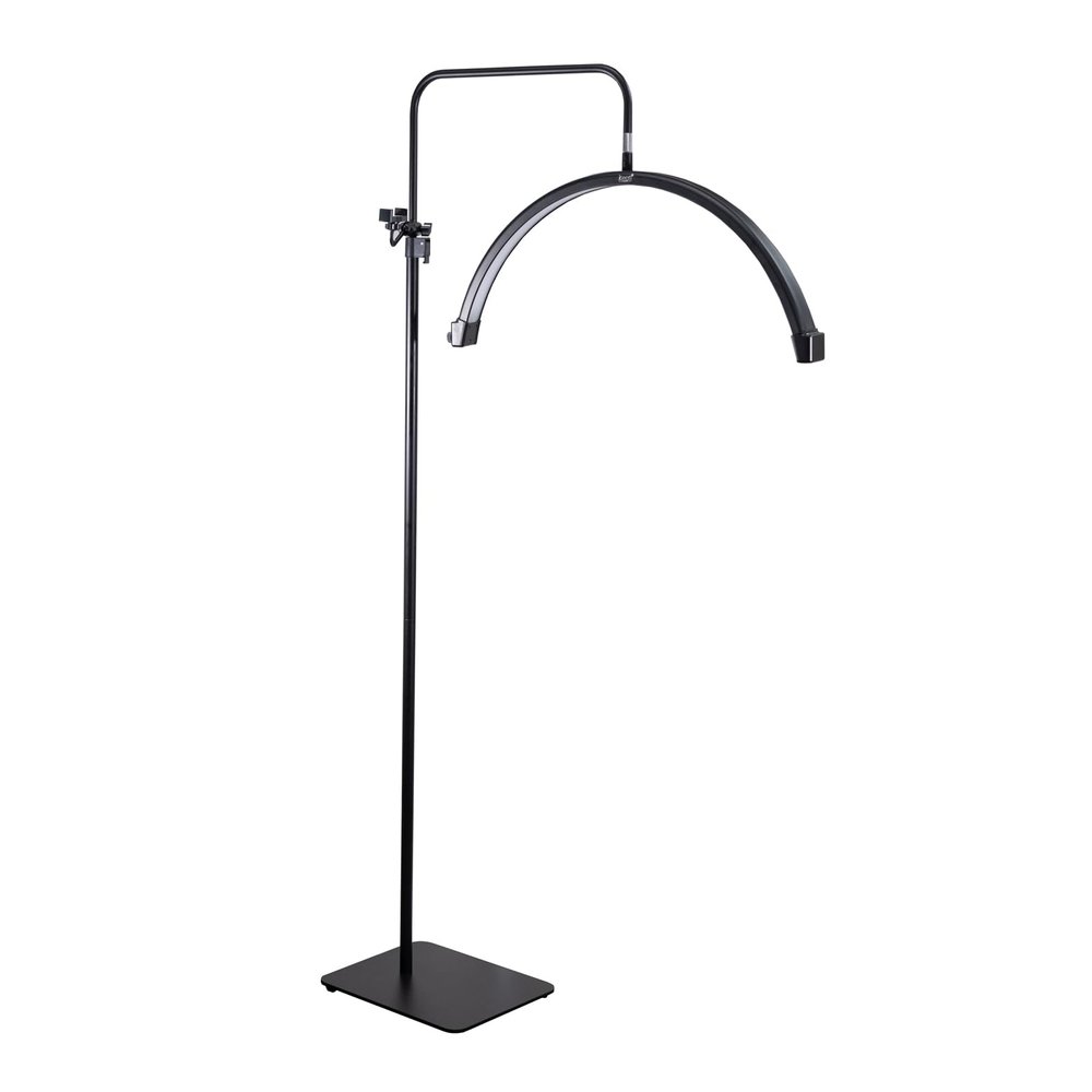 KEEN ESSENTIALS Luna LED Nail Light Half Moon Floor Lamp, 30006000K Adjustable Light for Nail Salon Manicure Table, Spa Reception, Massage Spa Furniture & Equipment, Black