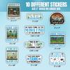 10pcs Fishkeeping Sticker Sheet, Cute Vinyl Decals for Aquarium Lovers, Fish Tank Owners, and Aquatic Hobbyists, Waterproof, UV-Resistant, for Laptop, Water Bottle, Journal, Phone Case view 2