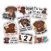 10pcs Chocolate Labrador Retriever Sticker Sheet, Cute Vinyl Decals for Dog Moms, Lab Owners, and Animal Lovers, Waterproof, UV-Resistant, for Laptop, Water Bottle, Journal, Notebook, Phone Case view 1