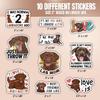 10pcs Chocolate Labrador Retriever Sticker Sheet, Cute Vinyl Decals for Dog Moms, Lab Owners, and Animal Lovers, Waterproof, UV-Resistant, for Laptop, Water Bottle, Journal, Notebook, Phone Case view 2