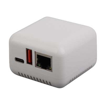 Denash USB 2.0 Network Print Server, Plug and Play LAN USB Print Server Adapter, USB 2.0 Port Network Print Server for Linux 3.4 for Wins or Later, for Android, for iOS