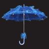 Bridal Lace Umbrella, Lace Umbrella Celebration Decoration Lace Umbrella Theatrical Performance Umbrella Wedding Photography Prop, for Photo Booth Props (Blue), Blue view 3