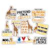 10pcs Giraffe Lover Sticker Sheet, Cute Vinyl Decals for Animal Lovers, Giraffle Fans, and Wildlife Enthusiasts, Waterproof, UV-Resistant, for Laptop, Water Bottle, Journal, Notebook, Phone Case view 1