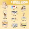 10pcs Giraffe Lover Sticker Sheet, Cute Vinyl Decals for Animal Lovers, Giraffle Fans, and Wildlife Enthusiasts, Waterproof, UV-Resistant, for Laptop, Water Bottle, Journal, Notebook, Phone Case view 2