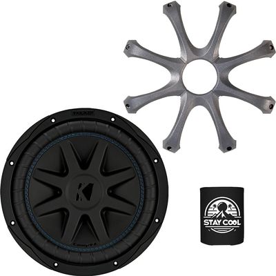 KICKER Subwoofer and Grille Package of 2 Items: 12" CompVX Subwoofer DVC 2-ohm with ABS Grille - 50CVX122 Sub & GR120 Grill