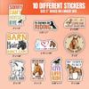 10pcs Horse Lover Sticker Sheet, Graceful and Cute Vinyl Decals for Equestrians, Riders, and Animal Lovers, Waterproof, UV-Resistant, for Laptop, Water Bottle, Journal, Notebook, Phone Case view 2