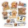 10pcs Golden Retriever Stickers - Cute Dog Lover Gifts, Multiple Designs, Waterproof, UV-Resistant, Suitable for Tumbler, Laptop, Car, Truck view 1