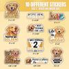 10pcs Golden Retriever Stickers - Cute Dog Lover Gifts, Multiple Designs, Waterproof, UV-Resistant, Suitable for Tumbler, Laptop, Car, Truck view 2