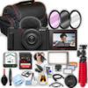 Sony ZV-1F Vlogging Camera + 128GB Extreme Pro Memory,LED Video Light, Filters, Case, Tripod, Software - Video Accesory Bundle, Black (Renewed) view 1