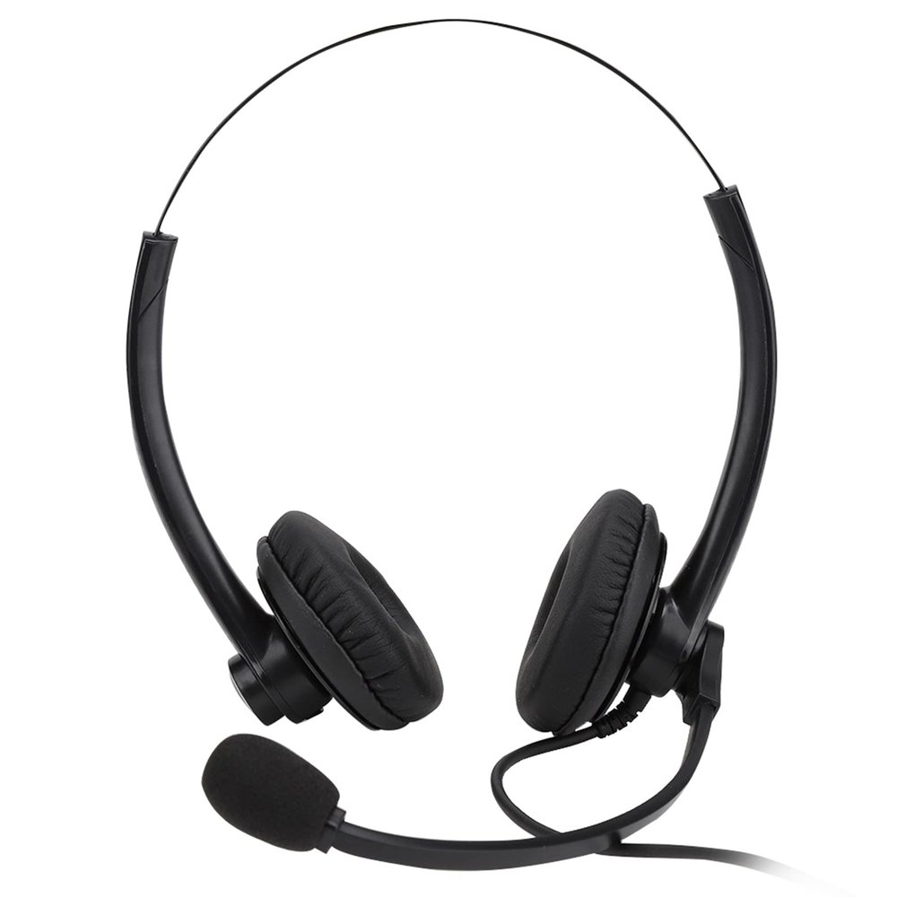 Adjustable Length Noise Cancelling Telephone Headphone Customer Service Headphone Smart Device for Mobile Phone Tablet Computer