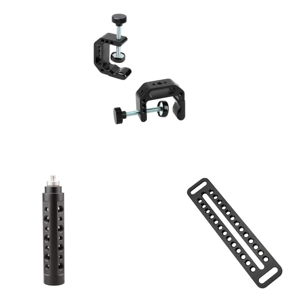 CAMVATE Aluminum C-Clamp + Long Cheese Plate + Aluminum Alloy Camera Handle Grip