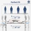 Raised Toilet Seat with Handles - Adjustable Elevated Toilet Seat Riser, 300 lbs Toilet Seat Riser for Seniors, Handicap and Disabled, Fit Any Toilet view 2