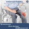 Raised Toilet Seat with Handles - Adjustable Elevated Toilet Seat Riser, 300 lbs Toilet Seat Riser for Seniors, Handicap and Disabled, Fit Any Toilet view 3