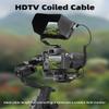 GELRHONR Mini HDTV Coiled Cable, 4K/60Hz Thin Mini HDTV Cable Short 18Gbps 3D, Support 3D, for DSLR Camera Camcorder, HDTV, Laptop (Straight) view 4