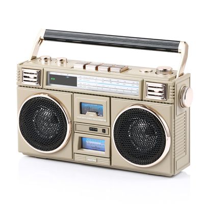 ANTPO Retro Vintage Radio Bluetooth Speakers Vintage Decor Small Wireless Speakers Stereo Radio Portable FM with Rich Bass Speakers Support TF Card for Home/Outdoor/Gift