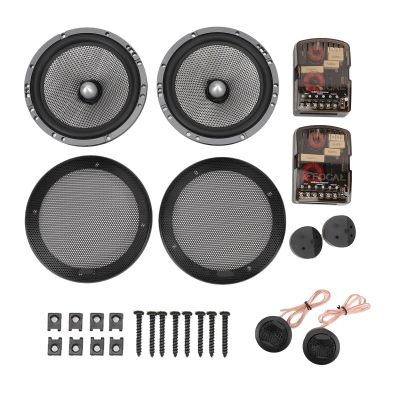 Akozon Car Stereo Speaker System, 6.5inch Crossovers Tweeters Set High Fidelity Component Speaker System Sensitive for Home Car