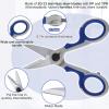 Honoson 2 Pcs 5.7" Fishing Scissors Braided Line Cutters Fishing Heavy Duty 3cr13 Non Slip Serrated Edge Scissors Saltwater Freshwater Braid Multi Function Cutter for Trimming (Blue Gray) view 3