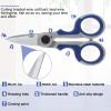 Honoson 2 Pcs 5.7" Fishing Scissors Braided Line Cutters Fishing Heavy Duty 3cr13 Non Slip Serrated Edge Scissors Saltwater Freshwater Braid Multi Function Cutter for Trimming (Blue Gray) view 4