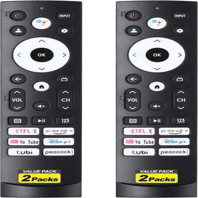 2 Packs Replacement Remote Control Compatible with Hisense Google Smart TV