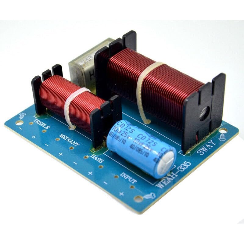 DirectNine Basics 2pcs 80W 3 Way Tweeter Mediant Bass Speaker Frequency Divider Crossover Filters