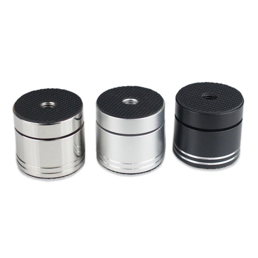 DirectNine Basics 4pcs 33mm Aluminium Stainless Steel Speaker Spike Pad Isolation Base Stand Feet