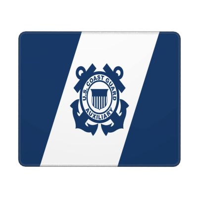 Flag of The United States Coast Guard Auxiliary Mouse Pad Non-Slip Rubber Base 10x12 in Square Waterproof Mouse Pad for Laptop Office Desk Accessories Mouse Pad