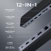 Baseus Laptop Docking Station, 4K Multitasking Docking Station with 2 HDMI+DP, PD, 3 USB-A, RJ45, Audio, TF/SD Card Reader, USB Hub Compatible for MacBook/Dell/HP/Surface/Lenovo view 2